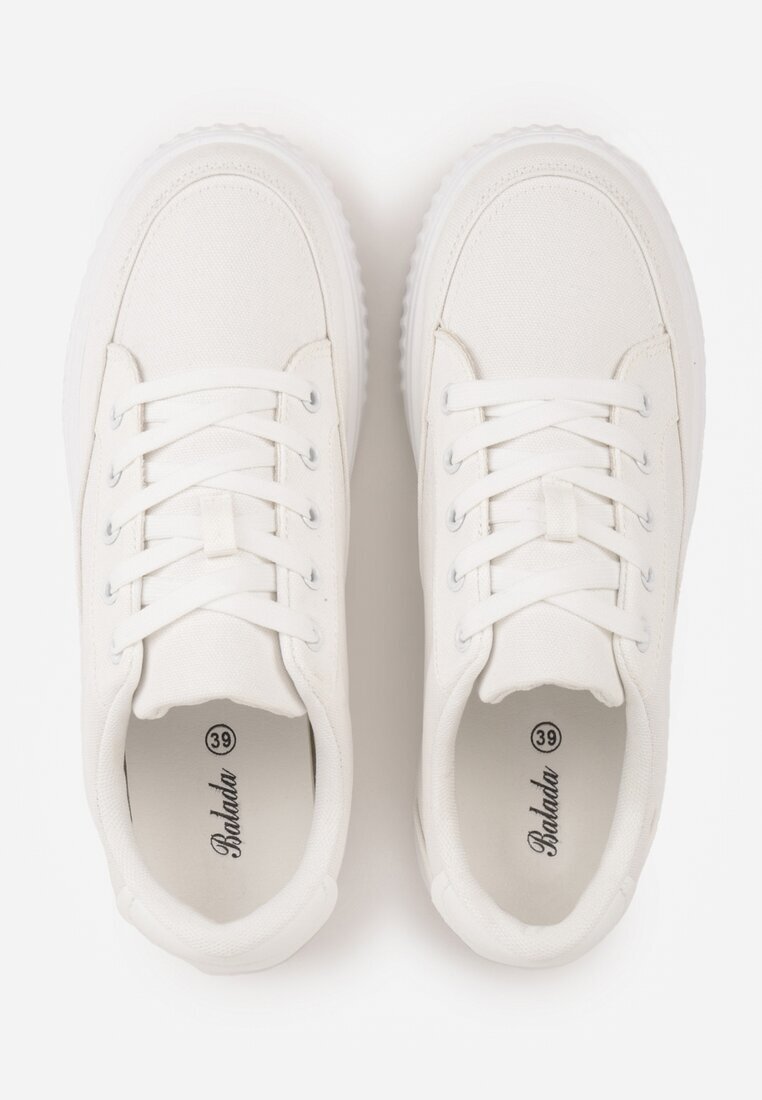 ballada Chunky Sneakers Alb pe platformă reliefată Trianne