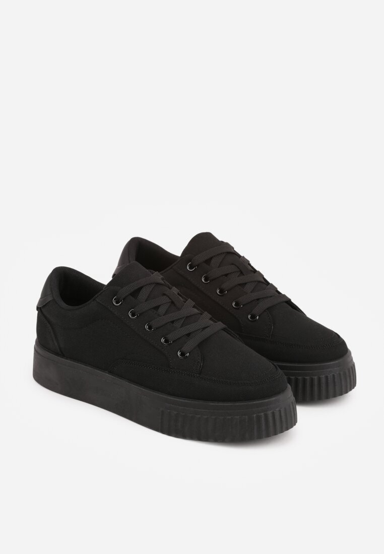 ballada Chunky Sneakersy Negri pe Platformă Embosată Trianne