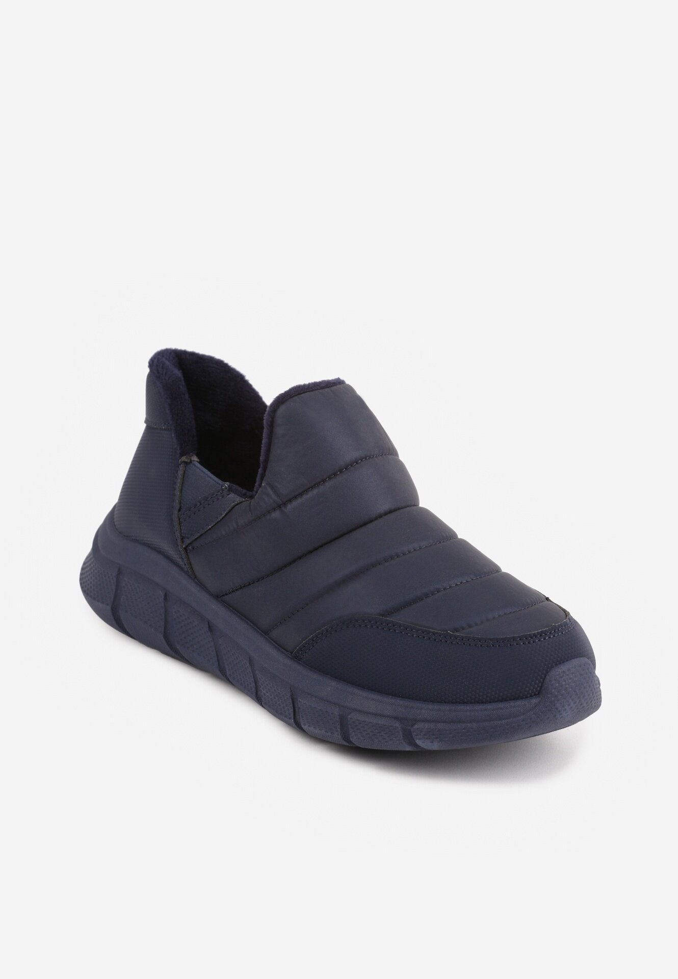 ballada Ghete de zăpadă stil sneakers bleumarin cu platformă cu imprimeu în relief și cu carâmb matlasat Vermina