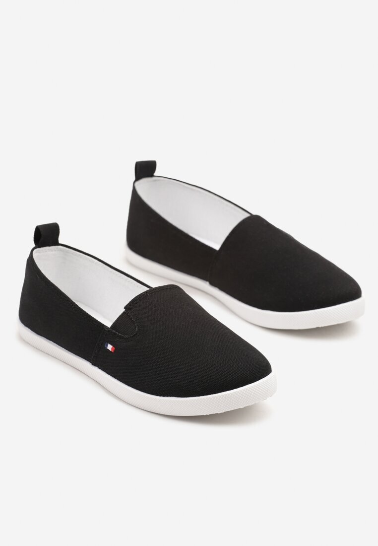 ballada Tenisi Alb-Negru Vices cu design clasic slip-on cu inserții elastice Telaviela