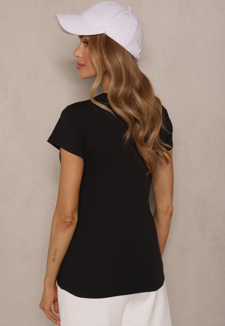 basic Tricou Negru din Bumbac Mevolena