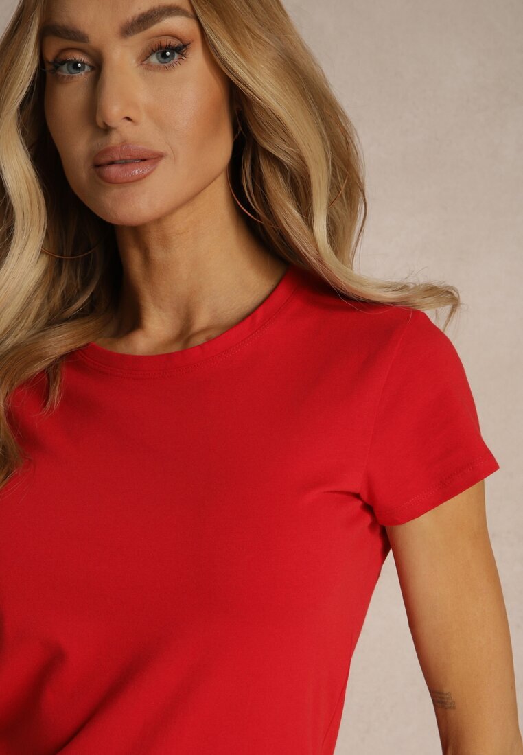 basic Tricou Roșu din Bumbac Mevolena