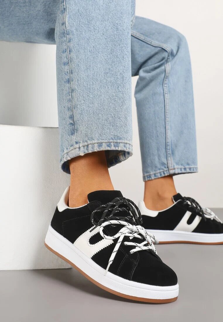 be.sport Adidași Negri Decorați Cu Motiv Geometric Telindrela