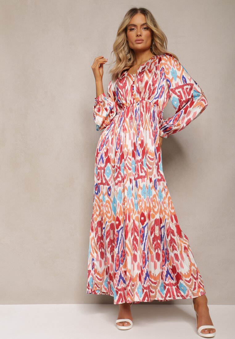 belcci Rochie Bordo Cloș cu bandă elastică în talie în stil Boho Mizza