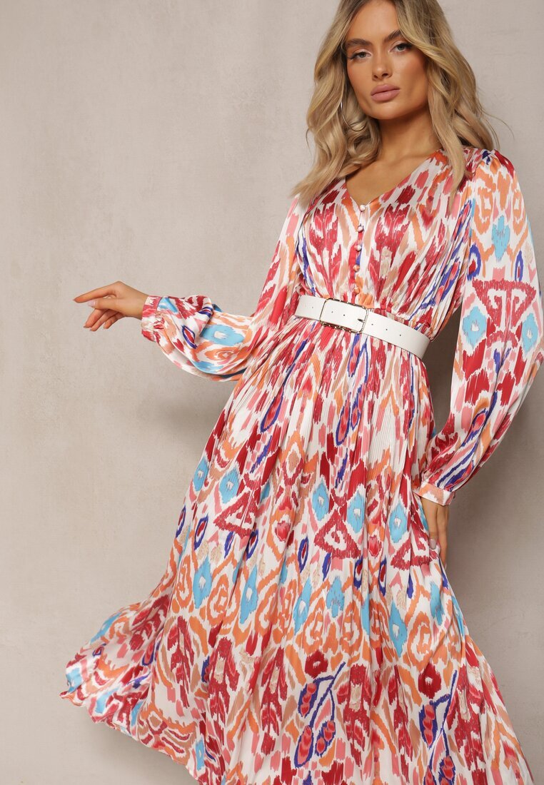 belcci Rochie Bordo Cloș cu bandă elastică în talie în stil Boho Mizza