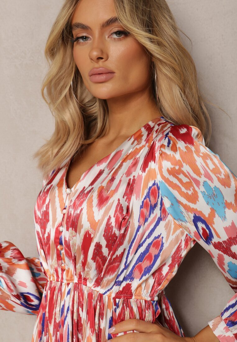 belcci Rochie Bordo Cloș cu bandă elastică în talie în stil Boho Mizza