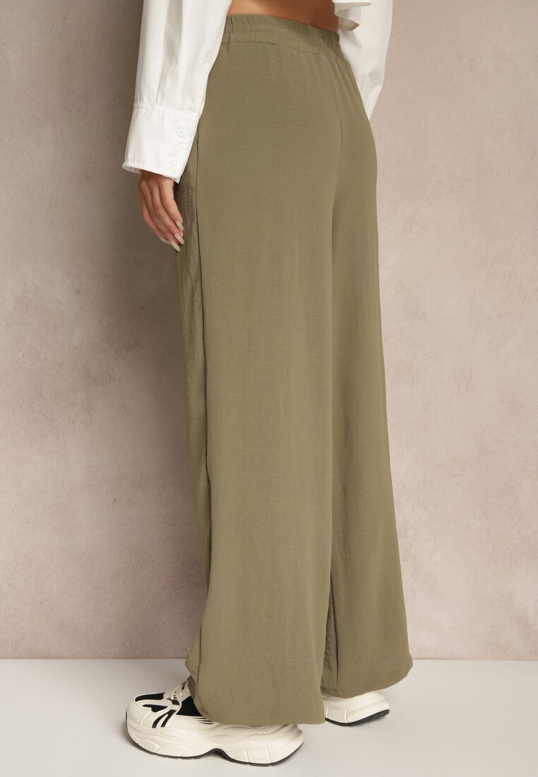 bh forever Pantaloni Verde închis Largi cu craci ampi cu lanț în loc de șnur Ostaria