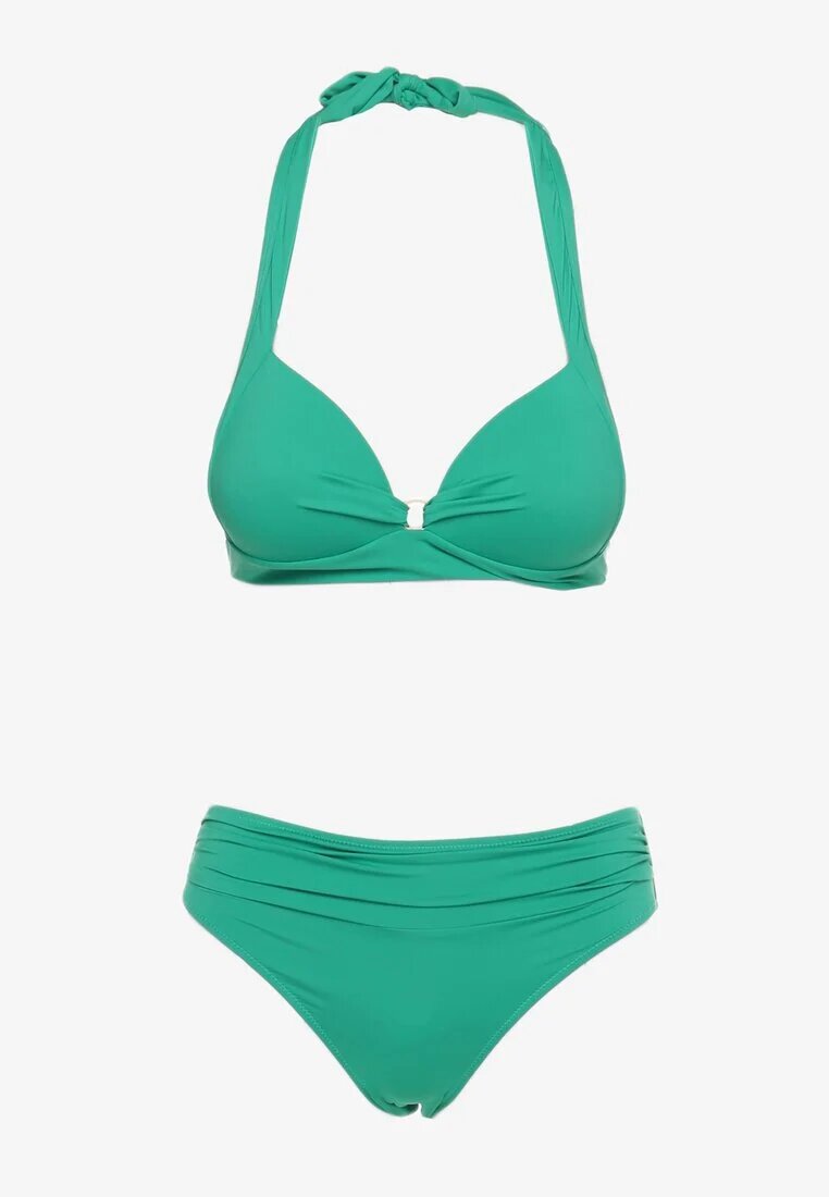 Bikini Verde Chiloți tip slip și Sutien cu cupe întărite Pilalana