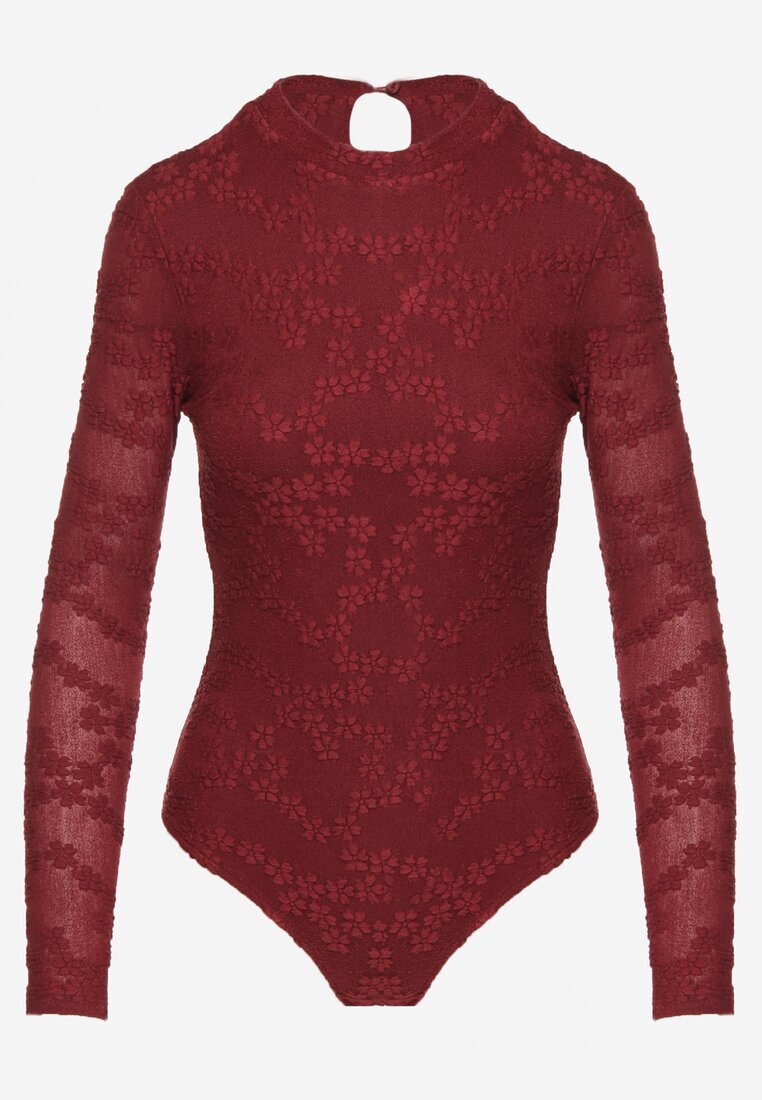 bisou's project Body Bordo Longsleeve din Dantelă cu Bumbac Zenisesa