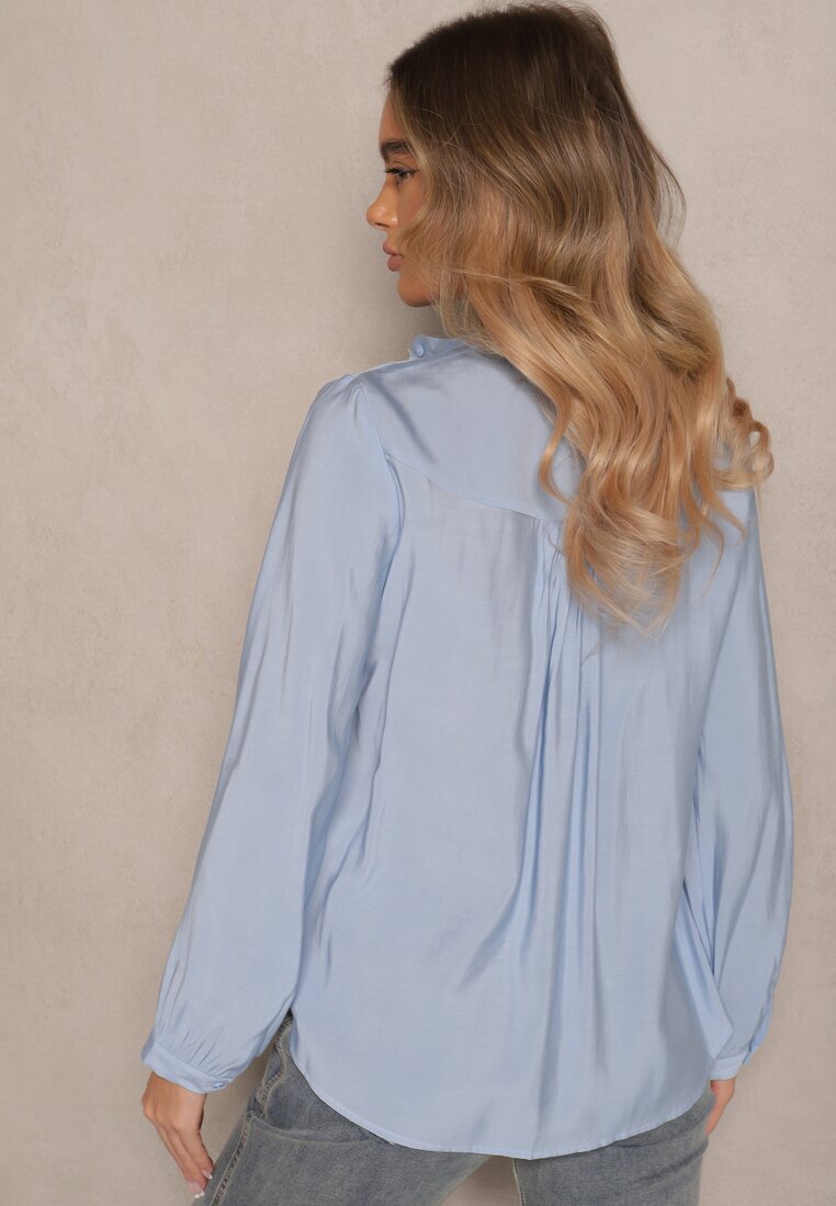 bisou's project Cămașă albastru deschis decorată cu model brodat Erinalis