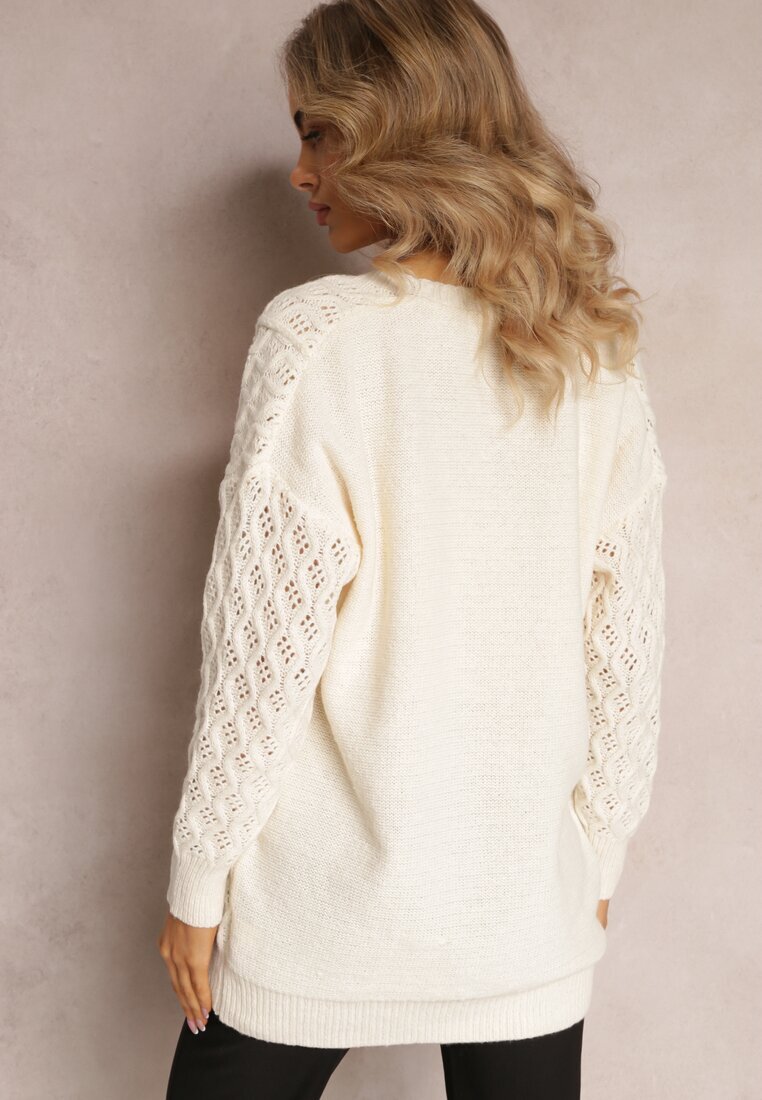 bisou's project Cardigan Bej deschis Ajurat cu nasturi Oreitha