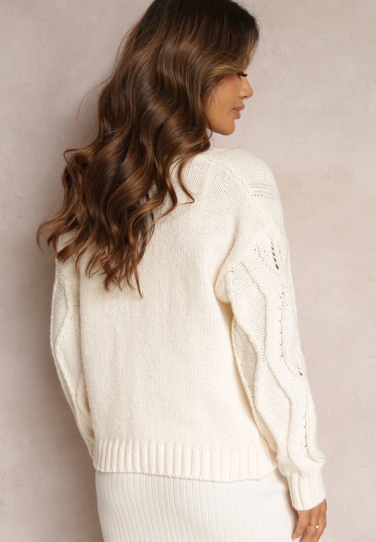 bisou's project Cardigan bej deschis cu nasturi cu împletitură decorativă Opiedssa
