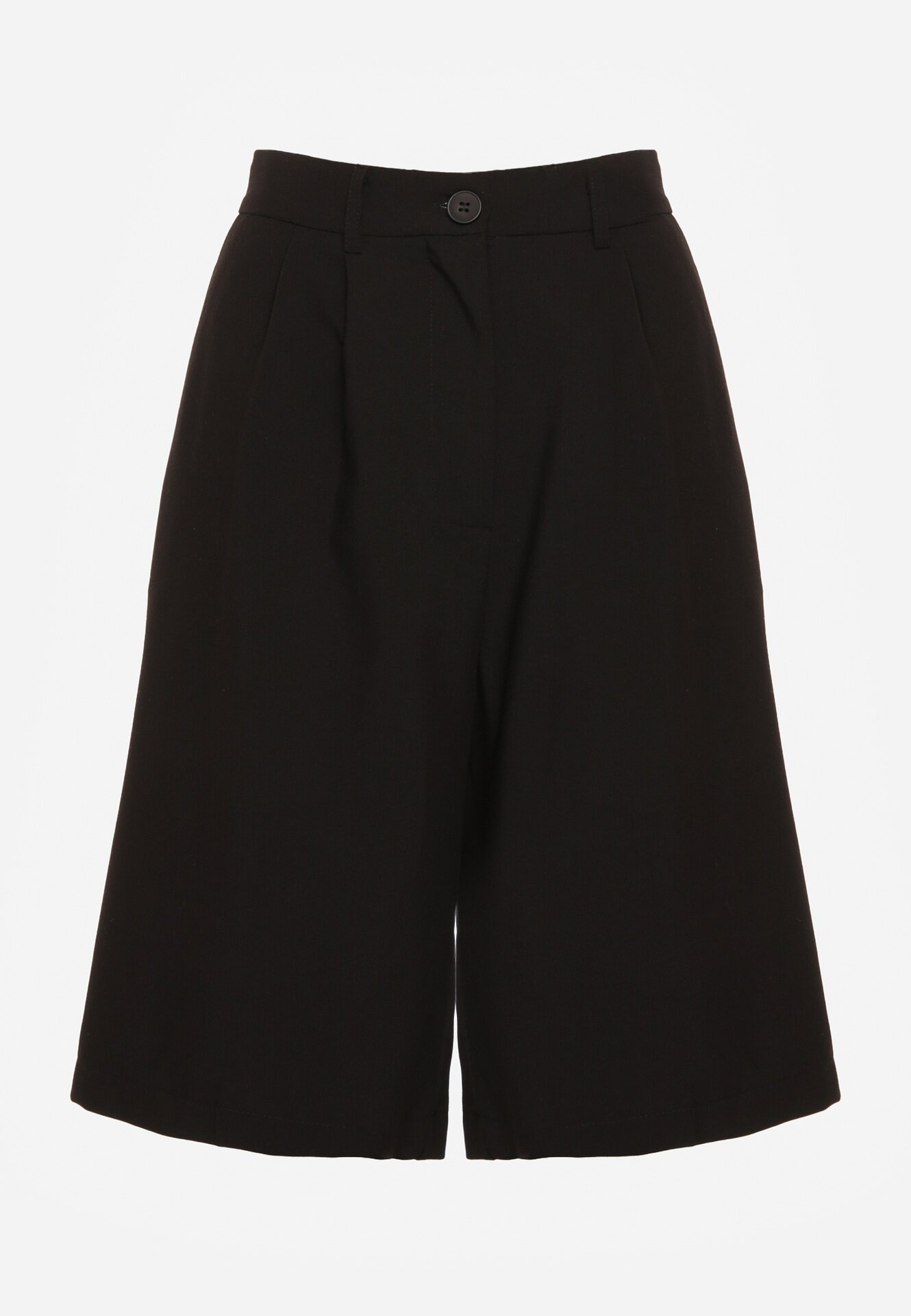 bisou's project Pantaloni scurți Negri cu croială tip costum High Waist cu adaos de viscoză Mavvia