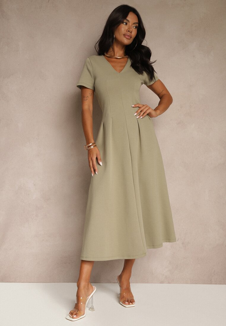 bisou's project Rochie Casuală Verde deschis din bumbac Zeredira