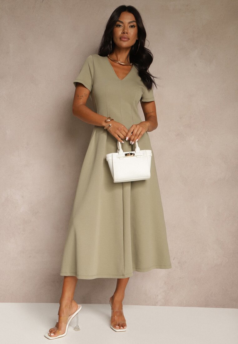 bisou's project Rochie Casuală Verde deschis din bumbac Zeredira