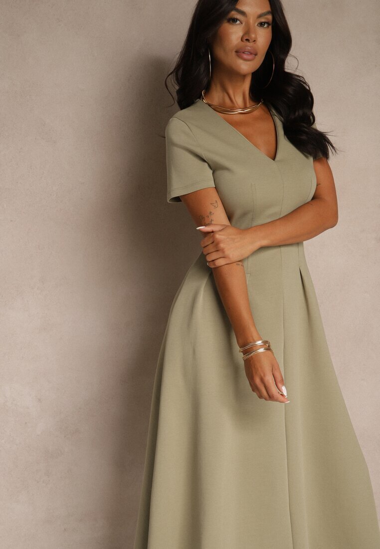 bisou's project Rochie Casuală Verde deschis din bumbac Zeredira