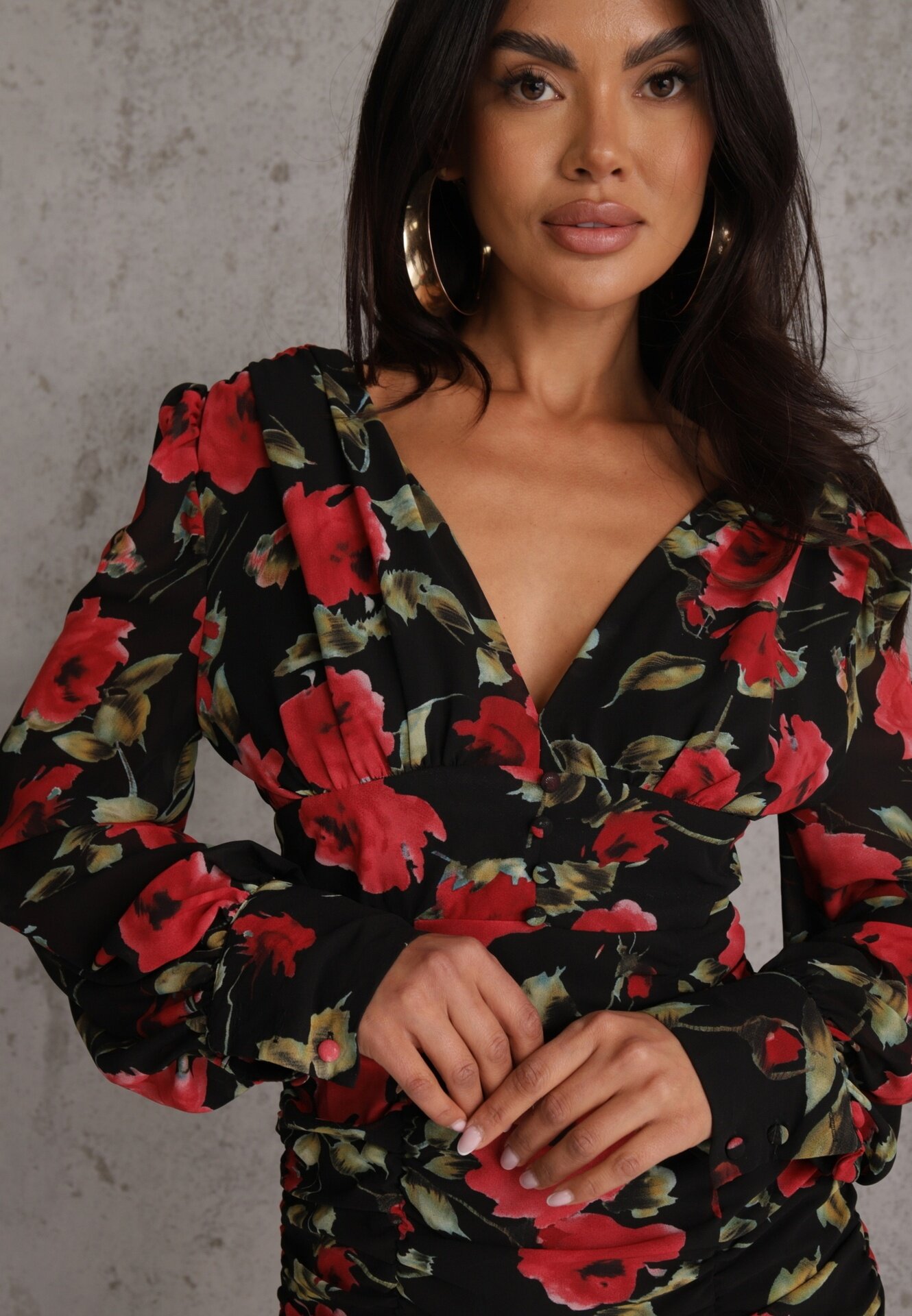 bisou's project Rochie Neagră Mulată cu Drapaje Achomene