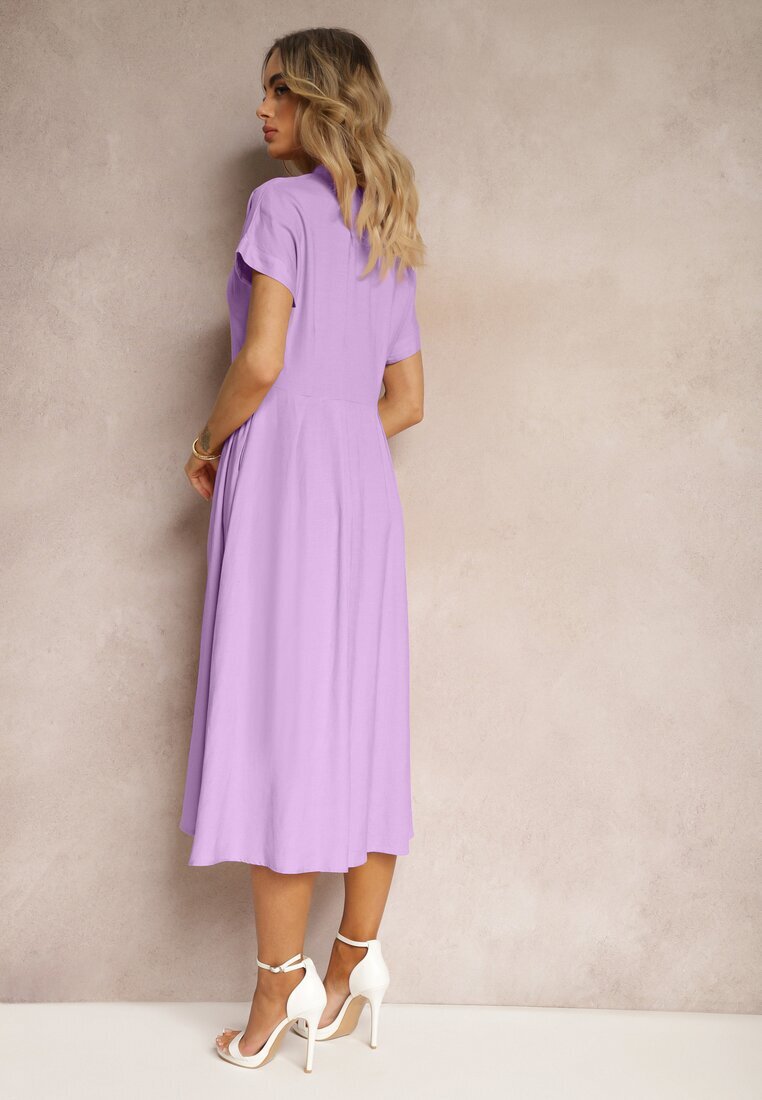 bludeise Rochie Cămașă Mov cu In și Vâscoză Jucilla