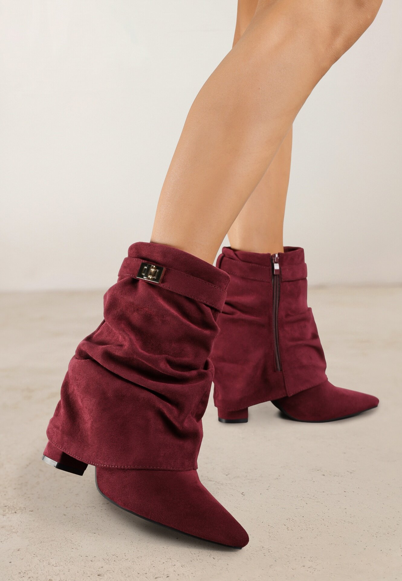  Botine Latunea Bordo