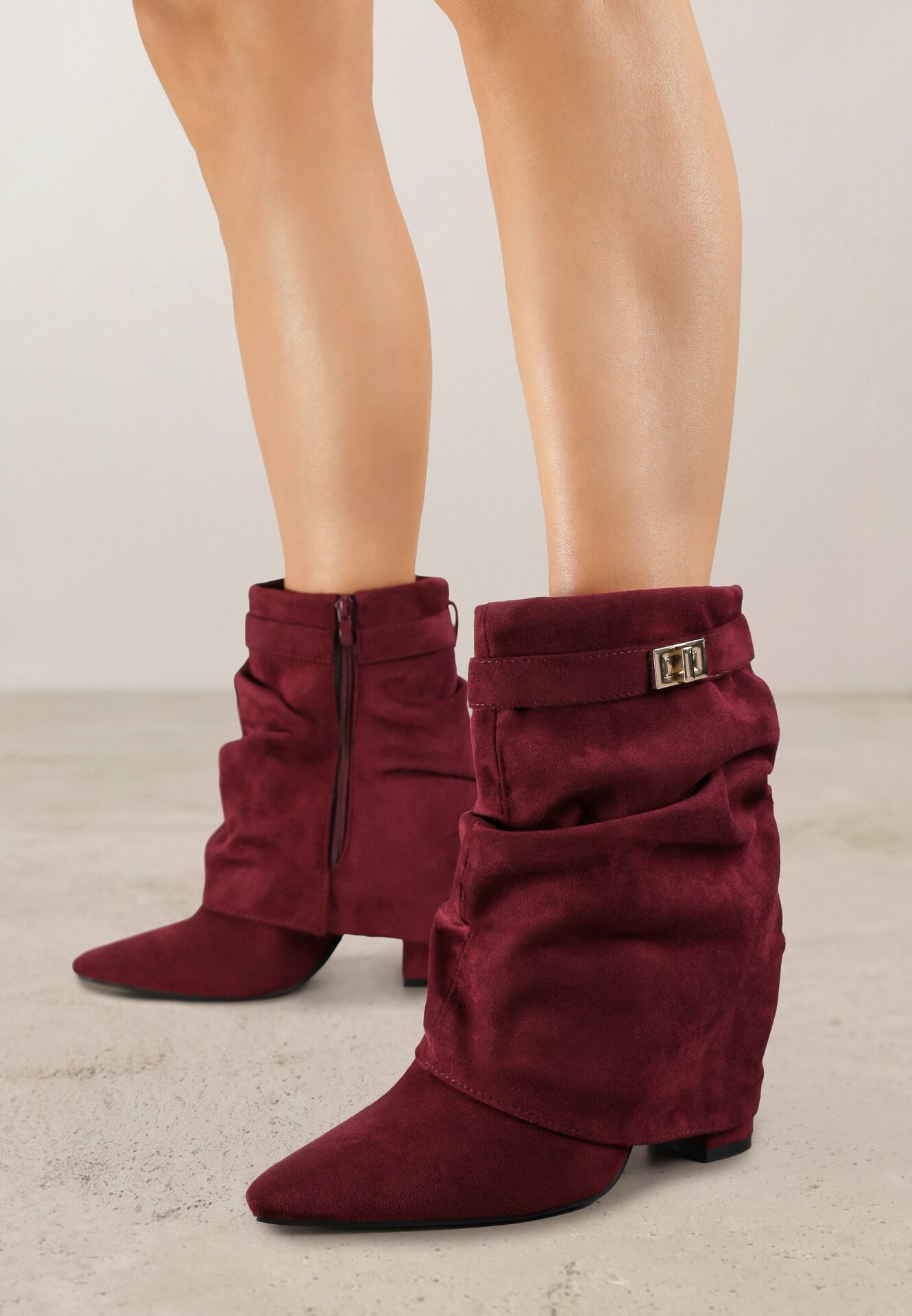  Botine Latunea Bordo