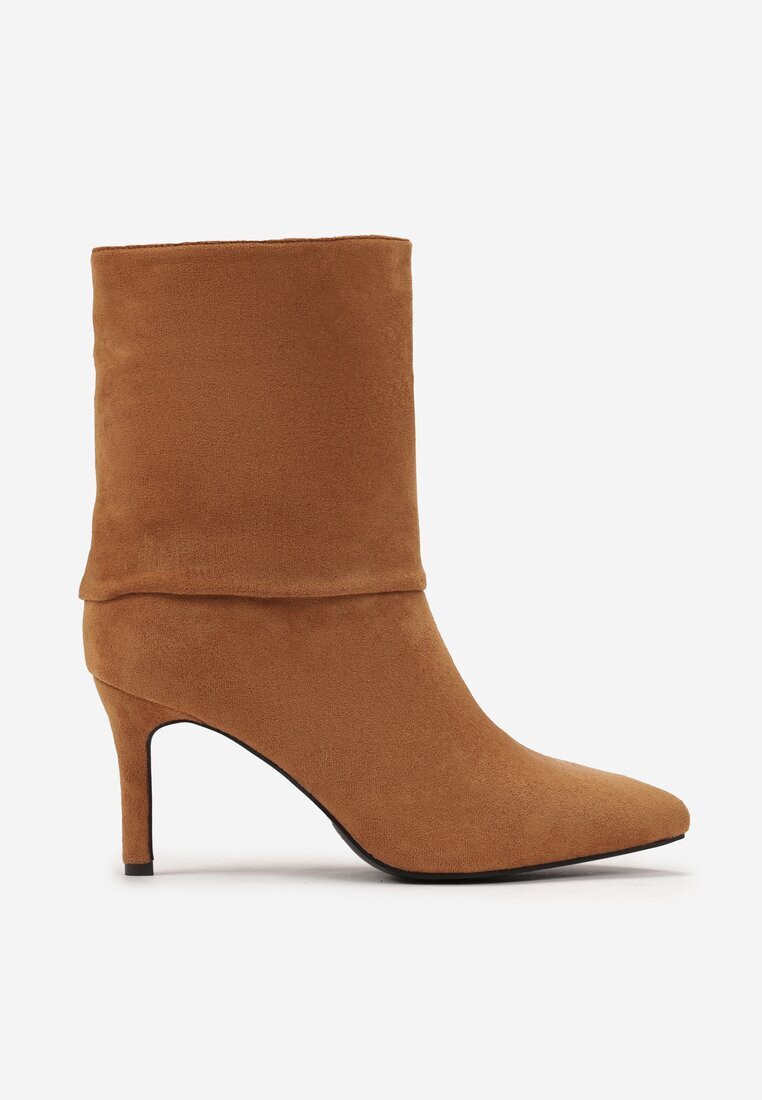  Botine Maro cu Toc Stiletto cu Tiv Întors Adah