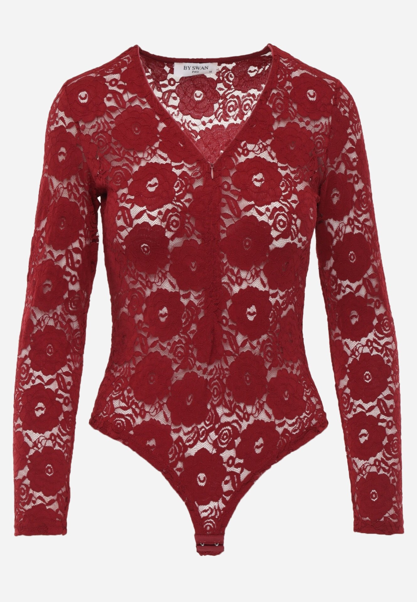 by swan Body cu fermoar și dantelă Aoriana Bordo