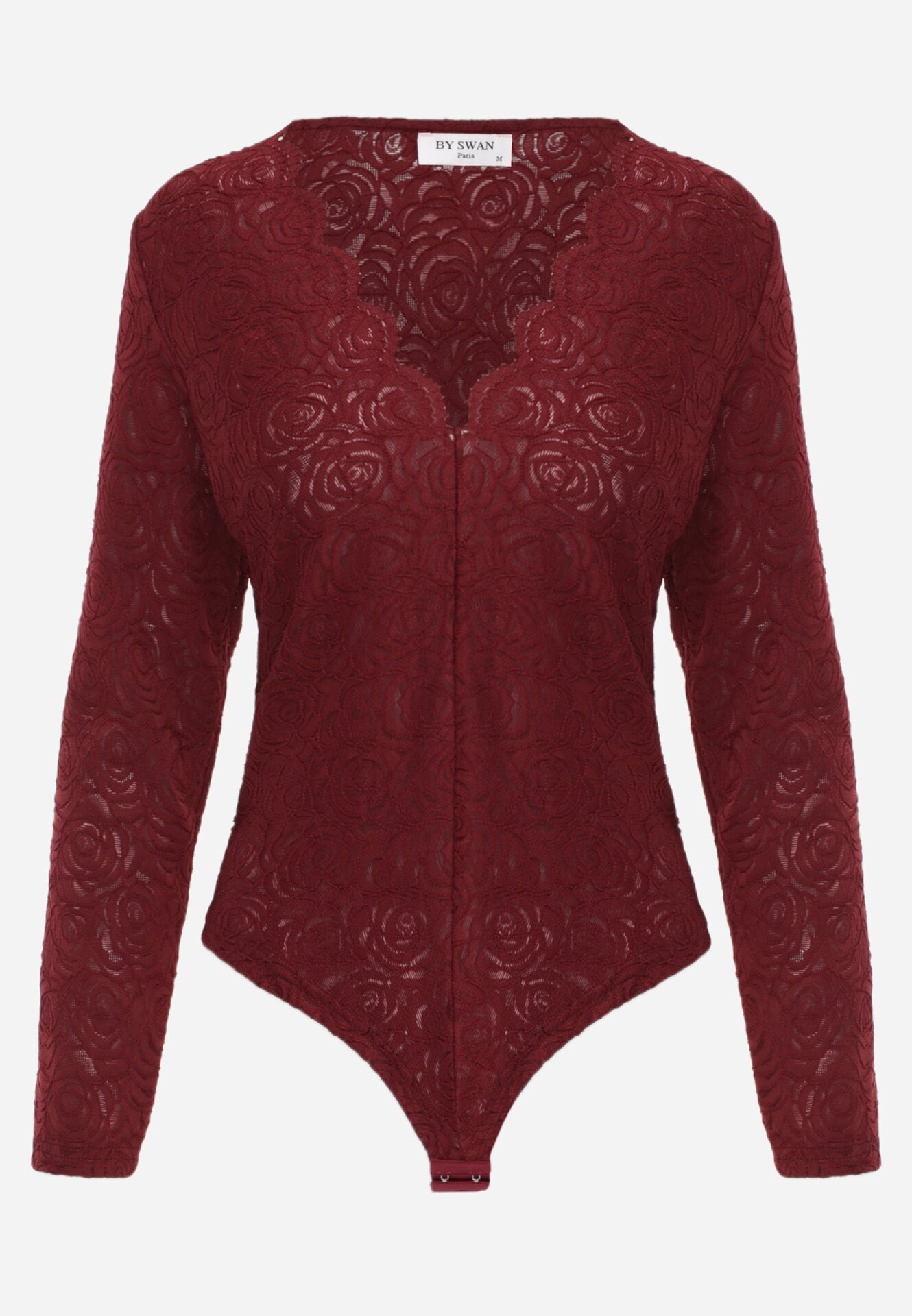by swan Body elegant din dantelă cu decolteu în V Vattia Bordo