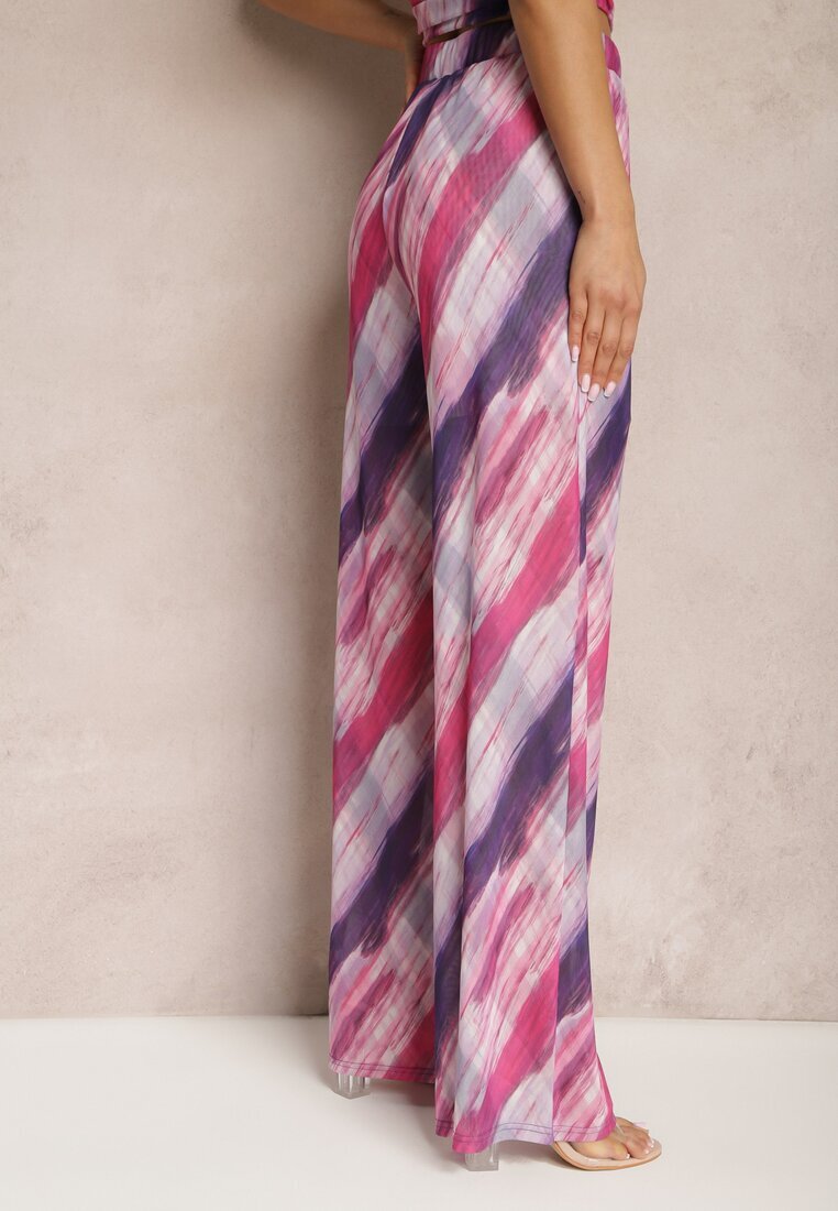 by swan Pantaloni Fucsia de Plasă Largi High Waist Mandiore