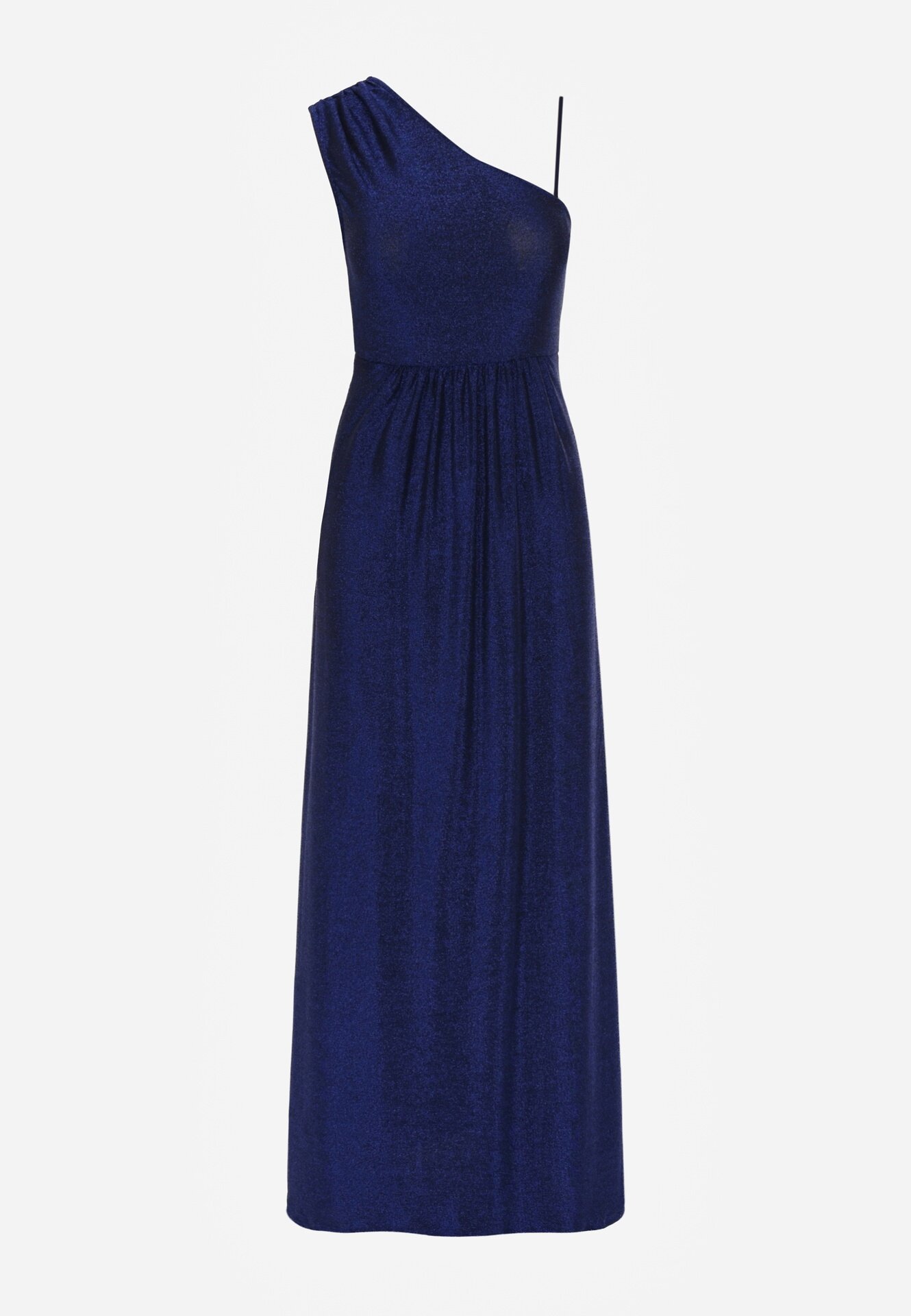 by swan Rochie Bleumarin Brocată Maxi cu Top Asimetric și Fustă Evazată Eulita