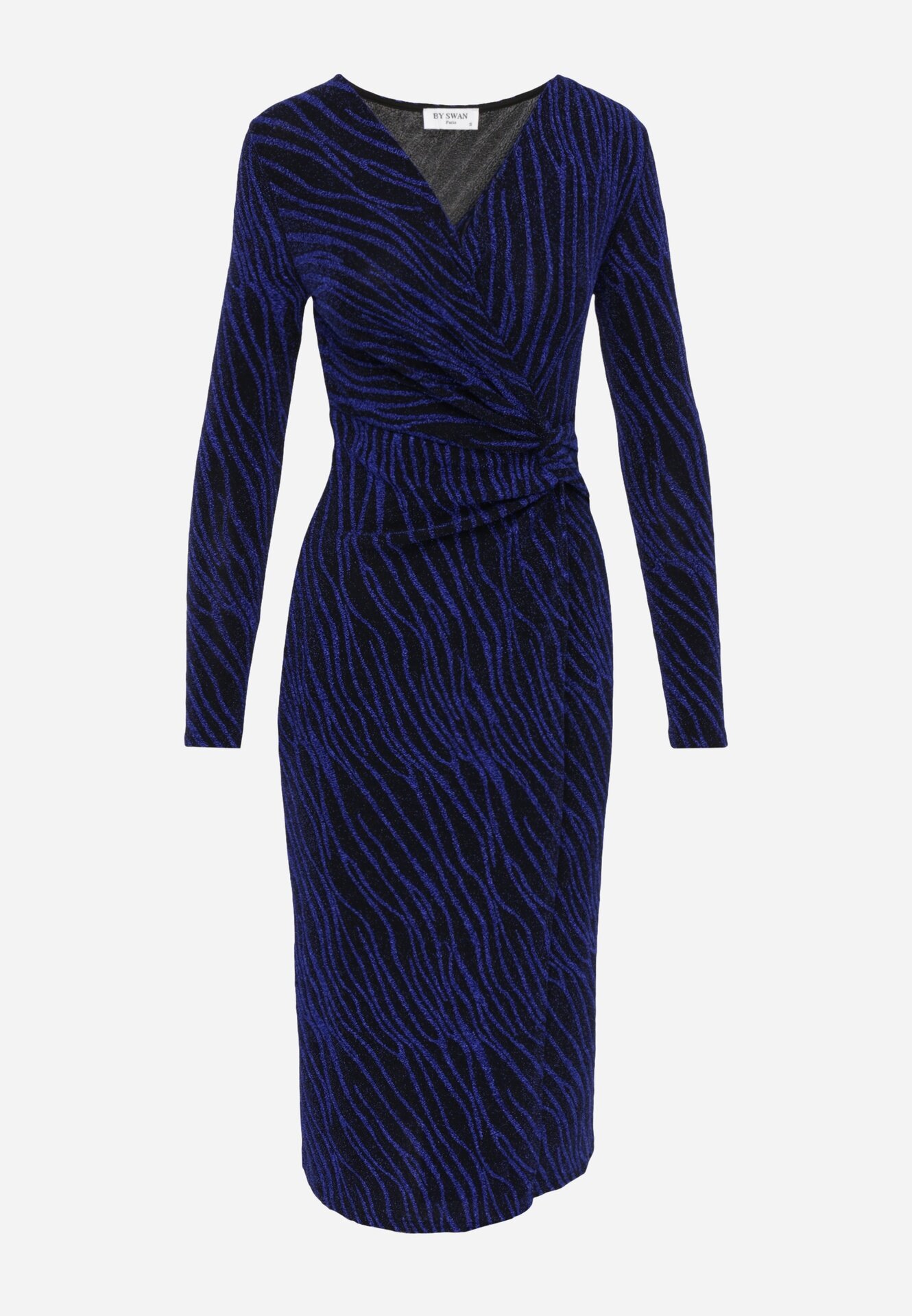 by swan Rochie Bleumarin Strălucitoare Petrecută Midi Zaola
