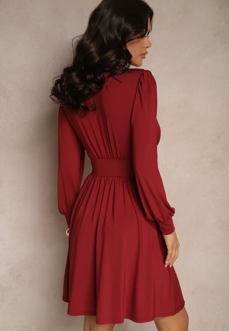 by swan Rochie Bordo cu viscoză cu croi evazat Selaitea