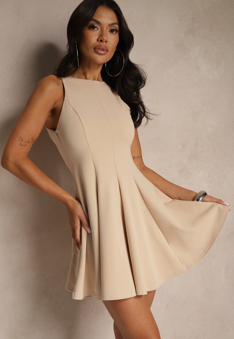 by swan Rochie cu Viscoză cu croială evazată Bej deschis Miliviela
