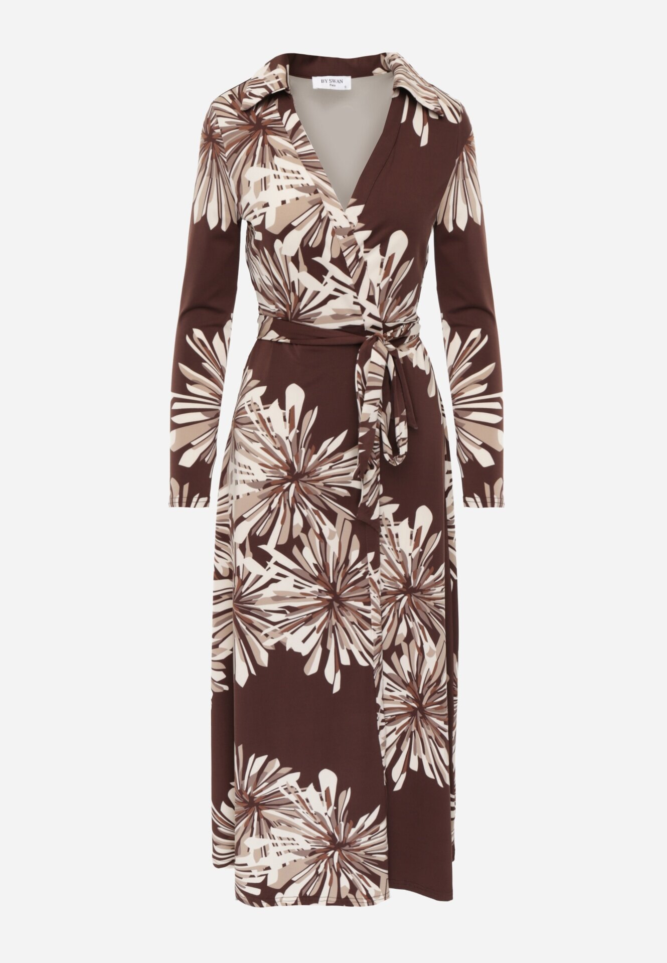 by swan Rochie din viscoză cu flori și decolteu petrecut Joviene Maro
