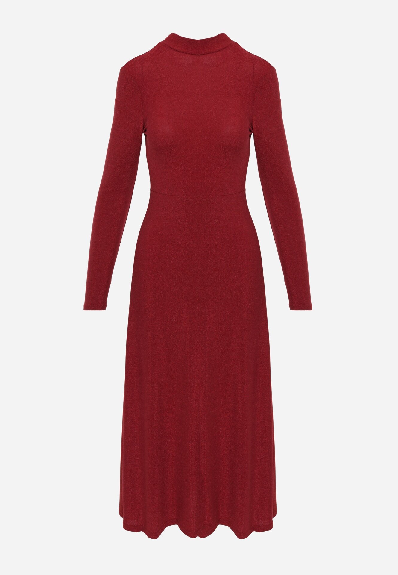 by swan Rochie Elegantă Bordeaux cu Vâscoză și Sclipici Werista