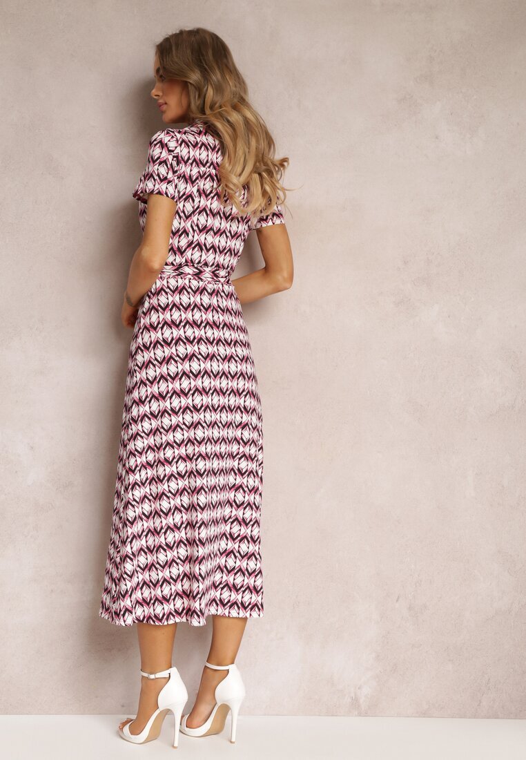 by swan Rochie Fucsia Mamci Tip cămașă Legată în talie Maevana