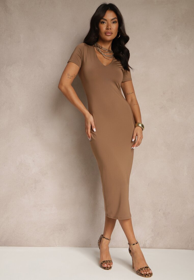 by swan Rochie Maro Bodycon cu croială mulată cu decolteu în V Efrerina