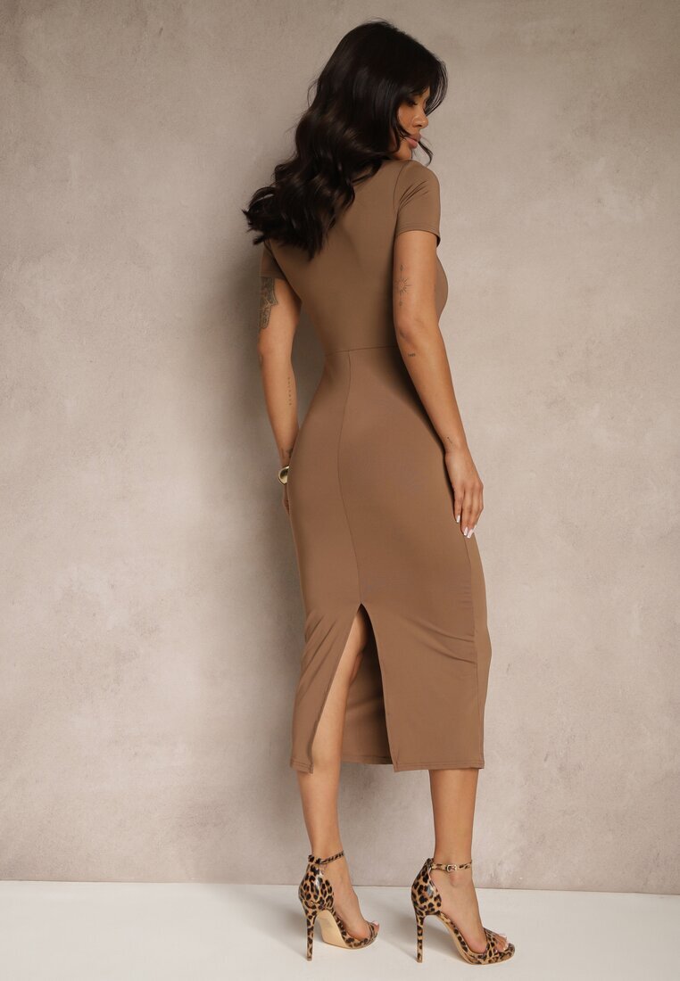 by swan Rochie Maro Bodycon cu croială mulată cu decolteu în V Efrerina