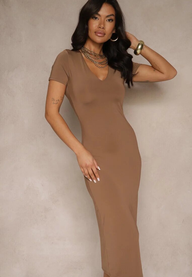 by swan Rochie Maro Bodycon cu croială mulată cu decolteu în V Efrerina