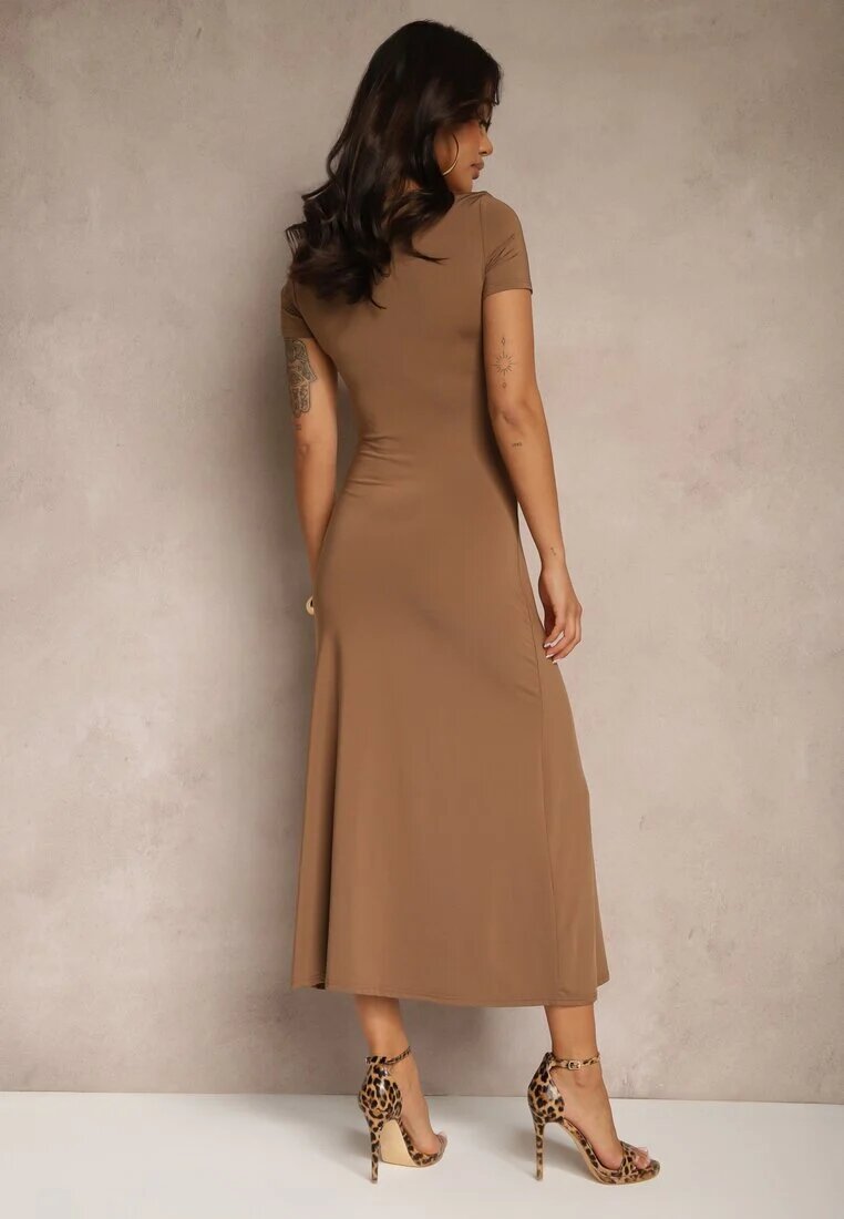 by swan Rochie Maro Bodycon cu Drapaj în Talie și Mâneci Scurte Aterezza