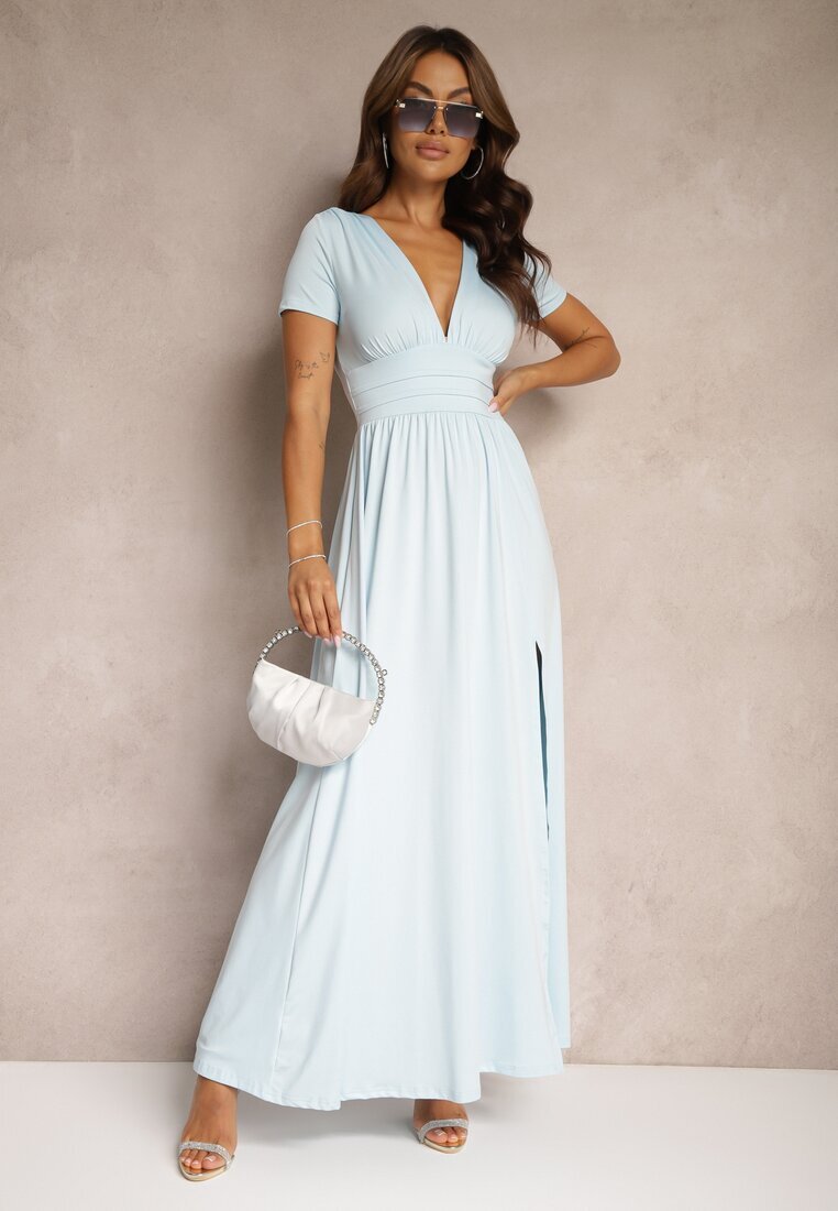 by swan Rochie Mentă Maxi cu croială evazată și șliț Zarya