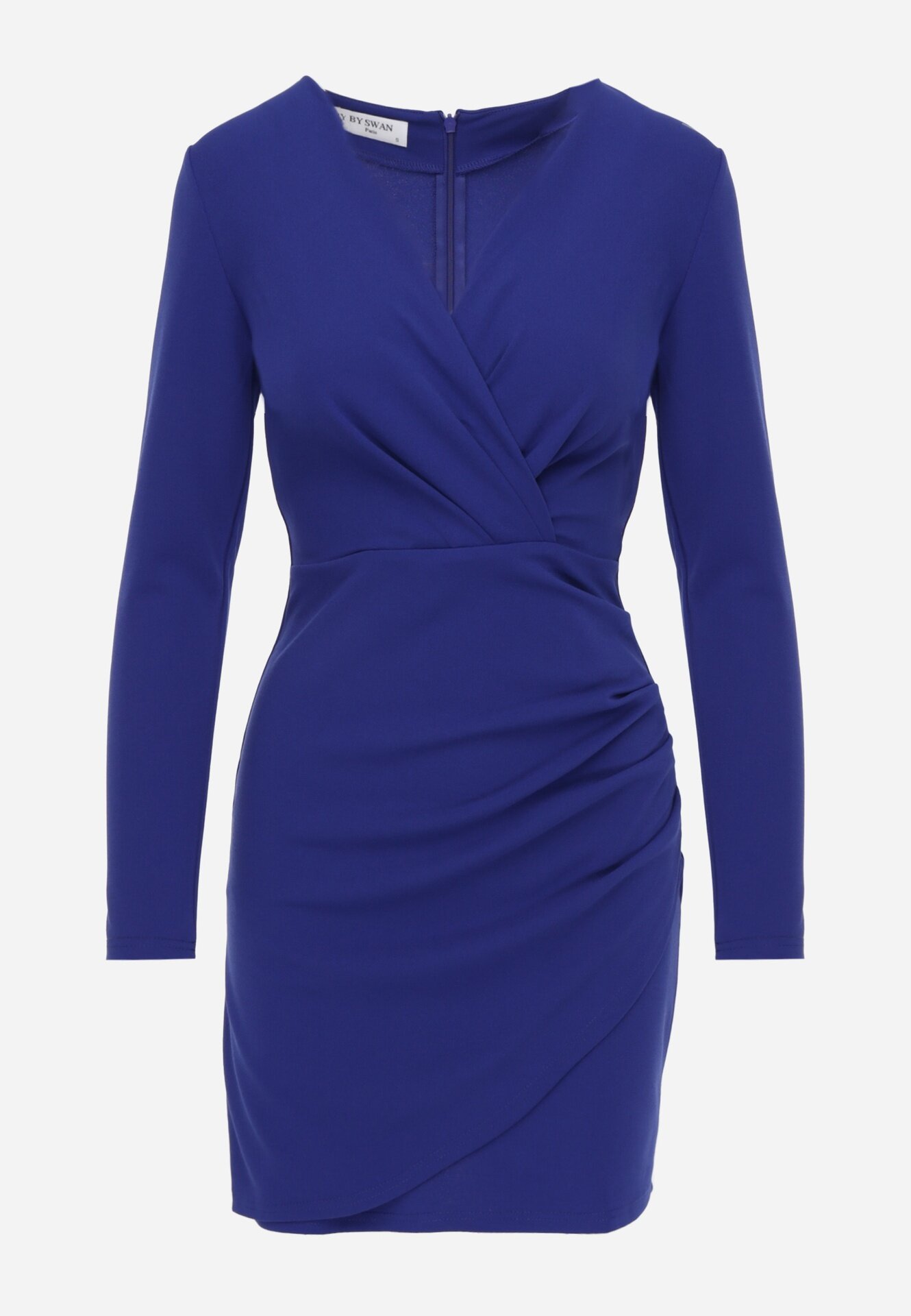 by swan Rochie Mini Bleu Marin cu Decolteu Petrecut cu Drapaje Kismetia