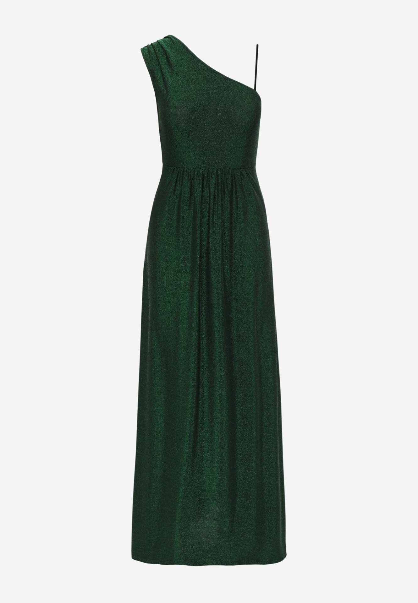 by swan Rochie Paietată Verde Maxi cu Top Asimetric și Bază Evazată Eulita