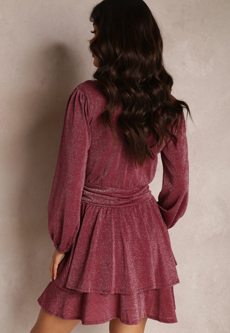 by swan Rochie Visinie Cloș cu Fir Metalic Necile