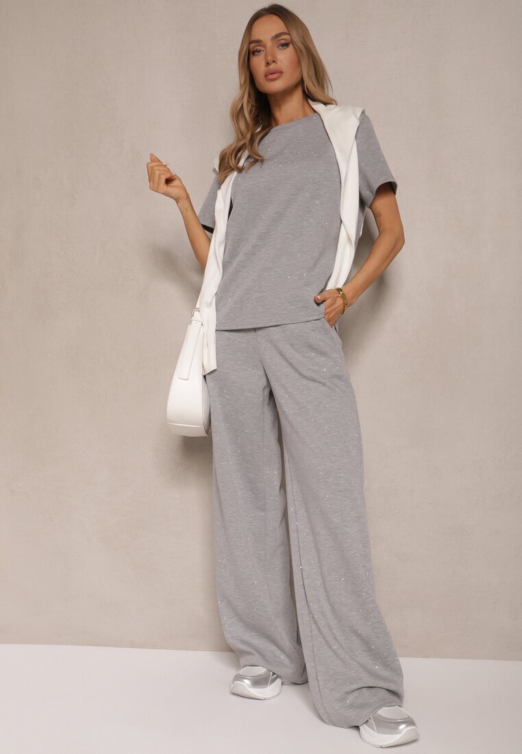 by swan Tricou Gri cu Vâscoză și Zirconii Erritia