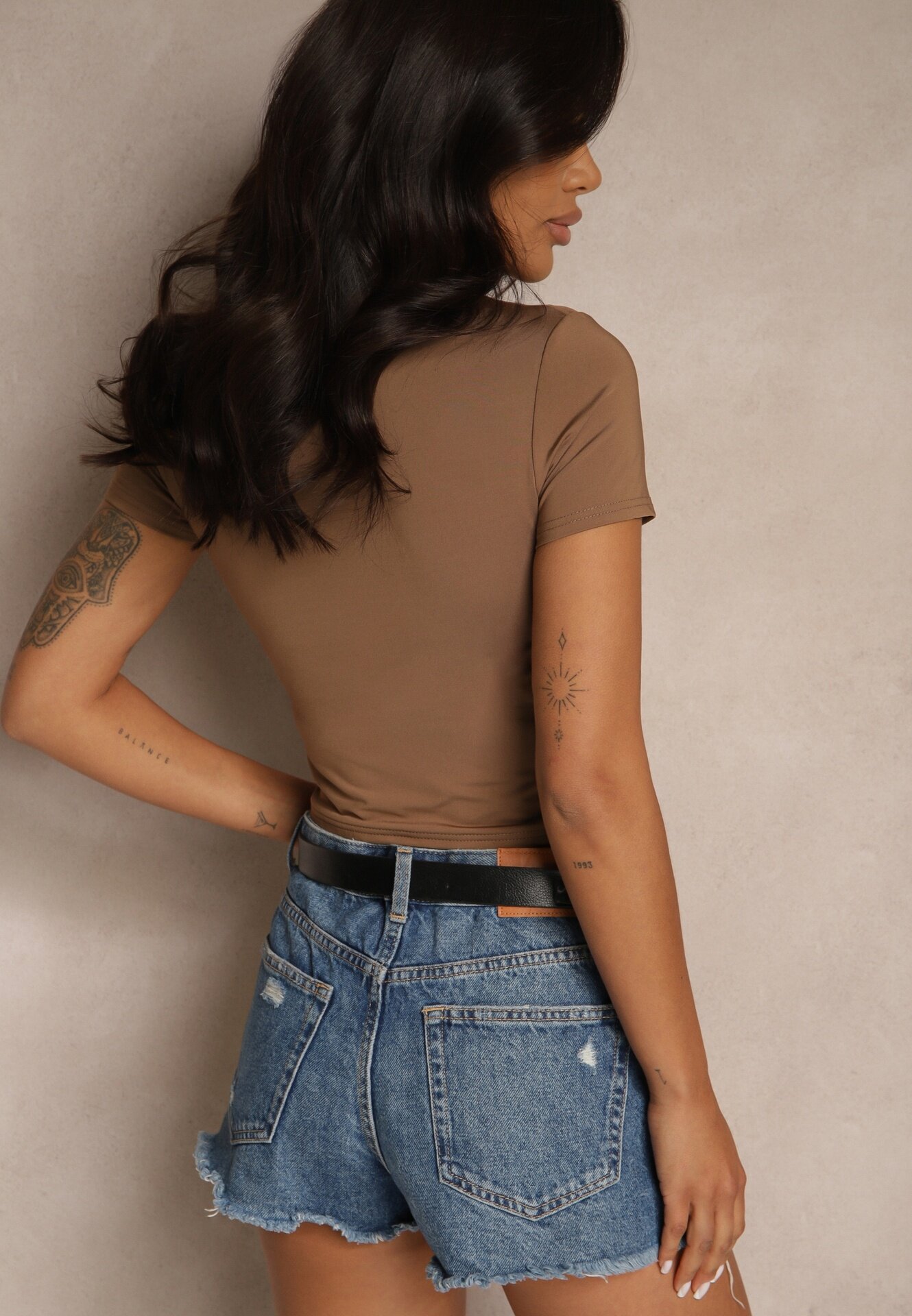 by swan Tricou Maro Cropped cu Vâscoză Efranessa