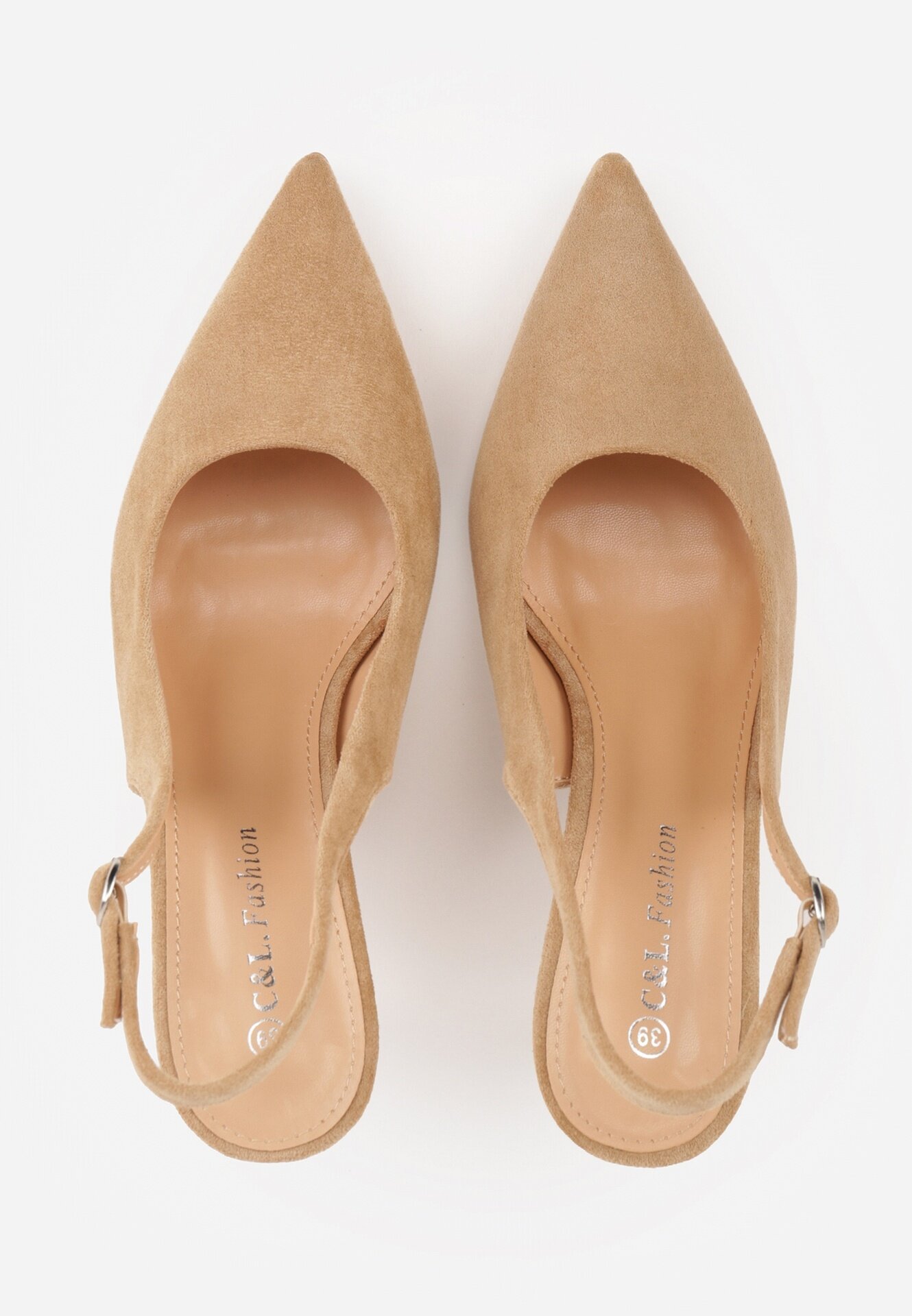 c&l fashion Pantofi stiletto Tarosie Bej închis