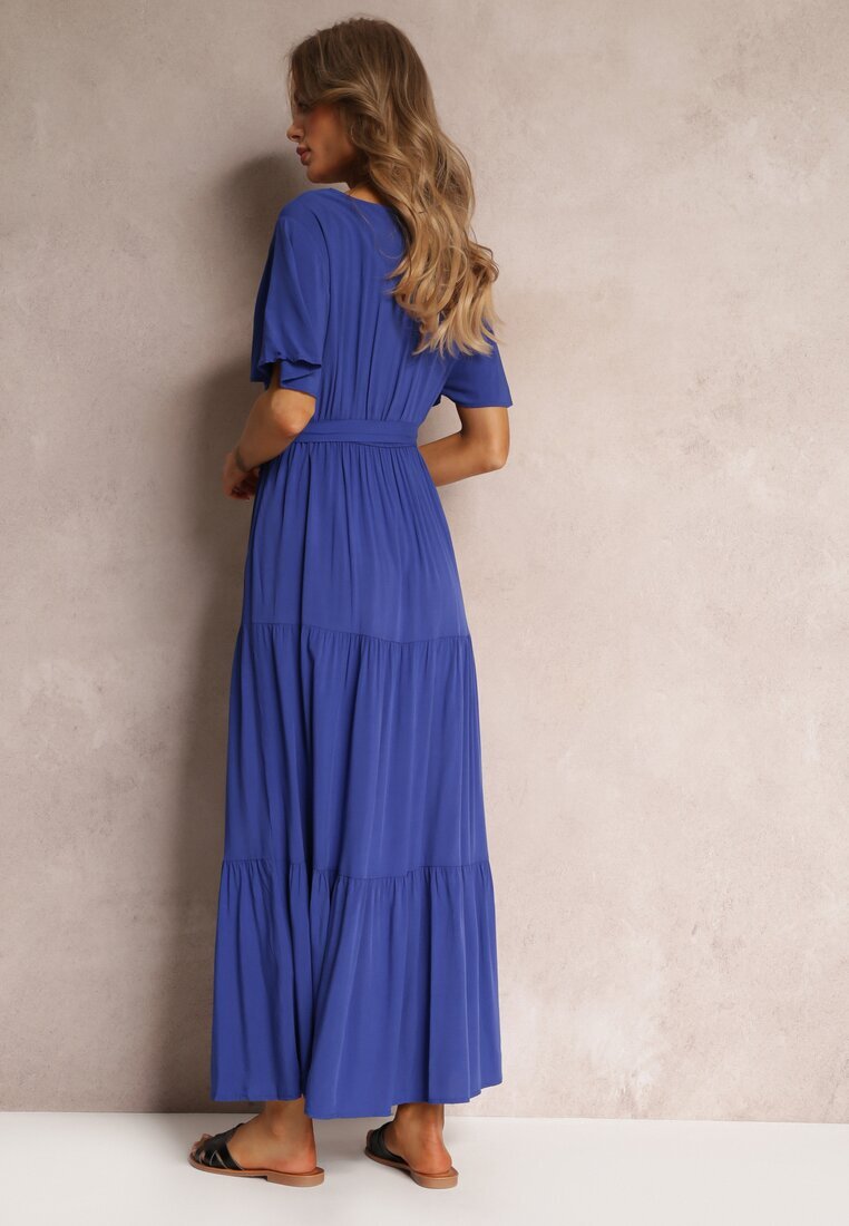 cflo Rochie bleu marin evazată cu cordon Adotine