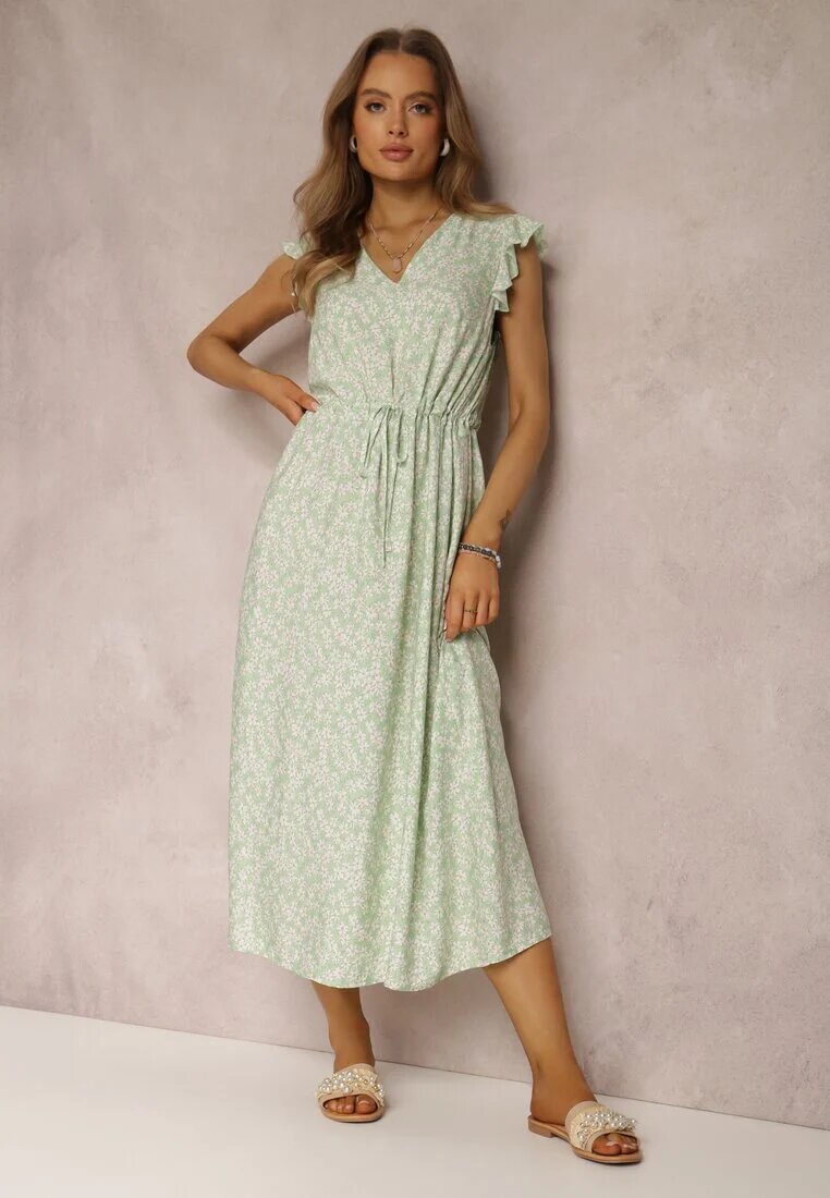 cflo Rochie Verde Deschis din Viscoză Yvess