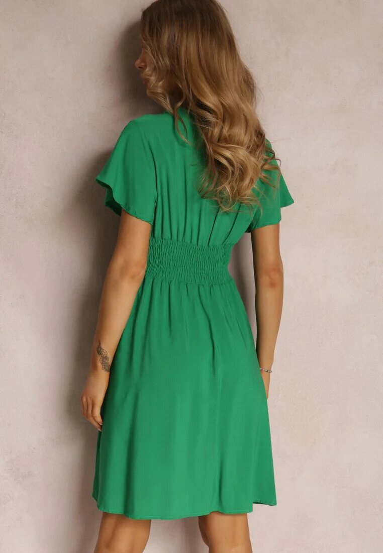 cflo Rochie Verde din Vâscoză Jadith