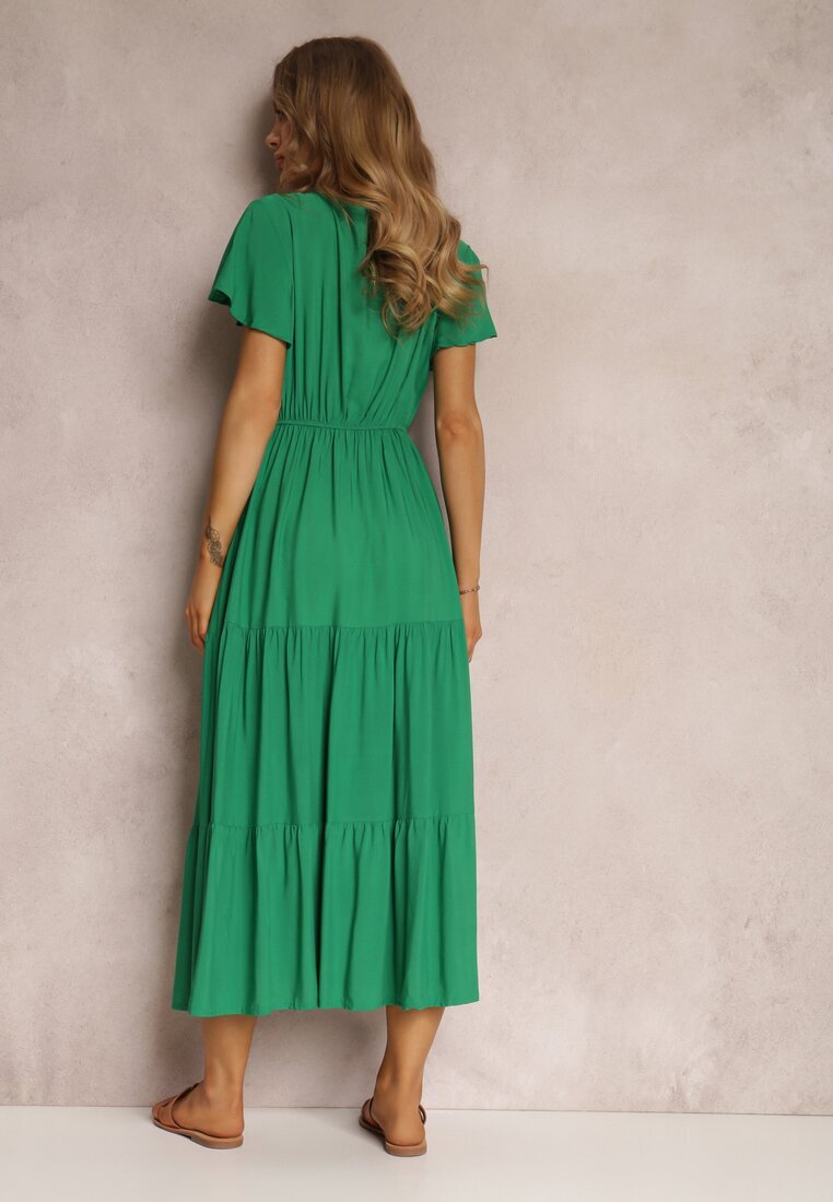 cflo Rochie Verde din Viscoză Jonmy